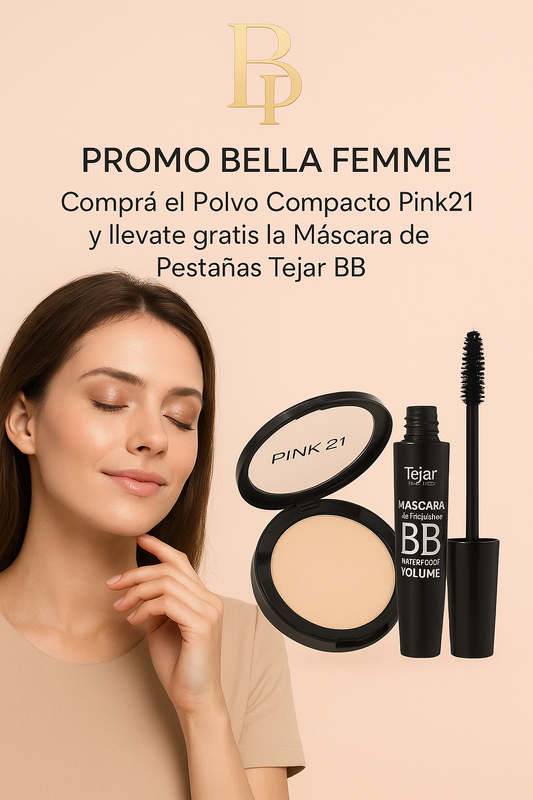 🔥 💋 Comprá el Polvo Compacto Pink21 y llevate gratis la Máscara de Pestañas Tejar BB🔥 💋